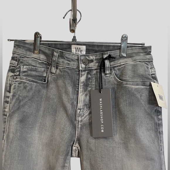 WASH LAB Jeans Skinny Stretch Mid Rise Light Wash Gray Nordstrom Women Size 27 - Picture 2 of 12